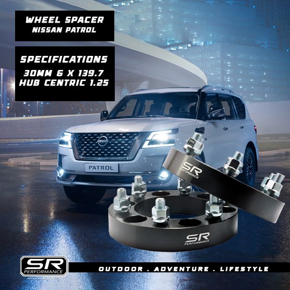 WHEEL SPACER NISSAN PATROL 6H X 30MM 1.25 (HUB CENTRIC)